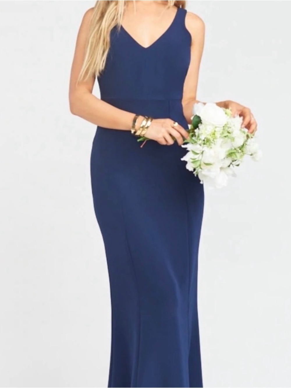 Show Me Your MuMu Navy V-Neck Maxi Dress
